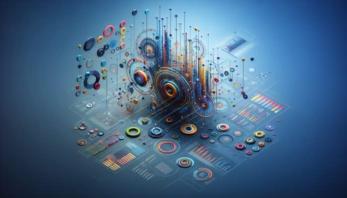 Infographic with vibrant charts and graphs, clearly conveying key insights from industry reports.