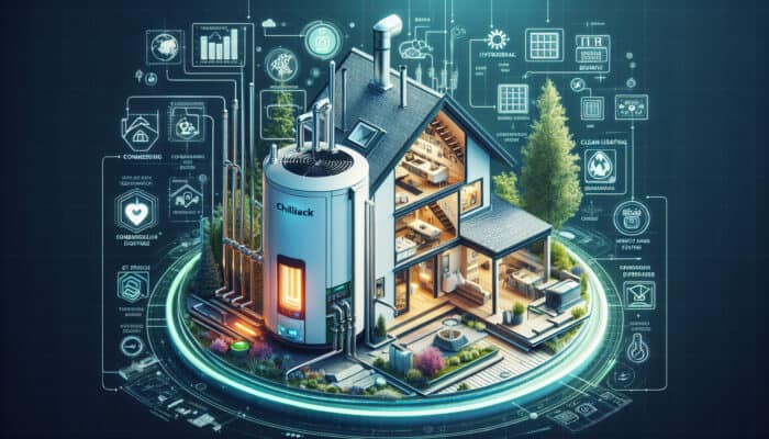 A modern, eco-friendly boiler in a Chilliwack home with smart tech and hydronic heating.