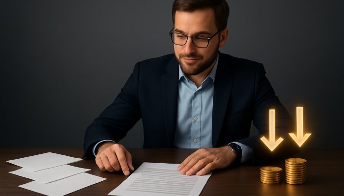 Consolidate Payday Loans Into One Affordable Deal: Save Money Today | DCL Borrower comparing high-interest loans to low-APR consolidation with savings coins and arrows on desk